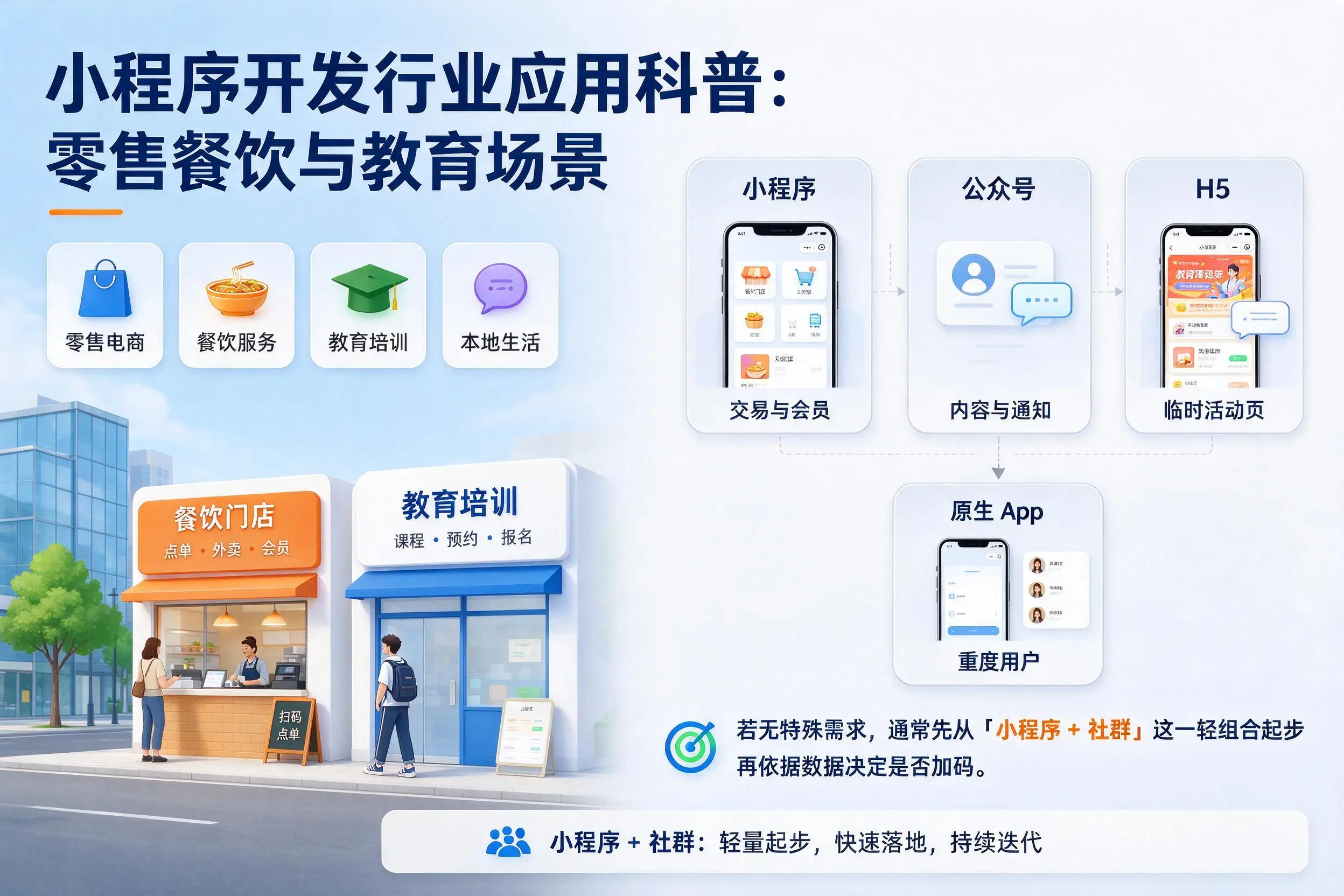 莆田小程序开发行业应用科普：零售餐饮与教育场景