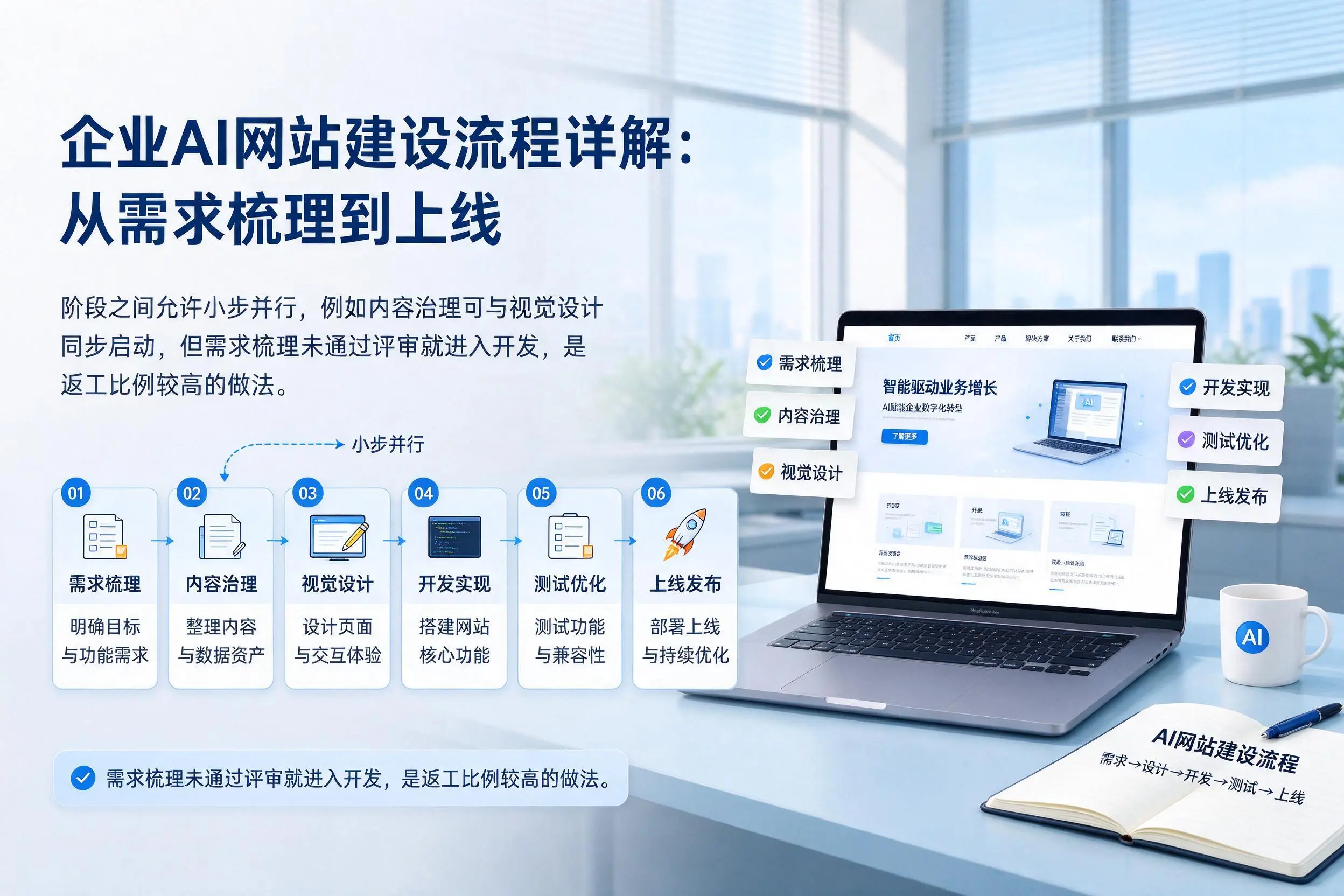 莆田企业AI网站建设流程详解:从需求梳理到上线