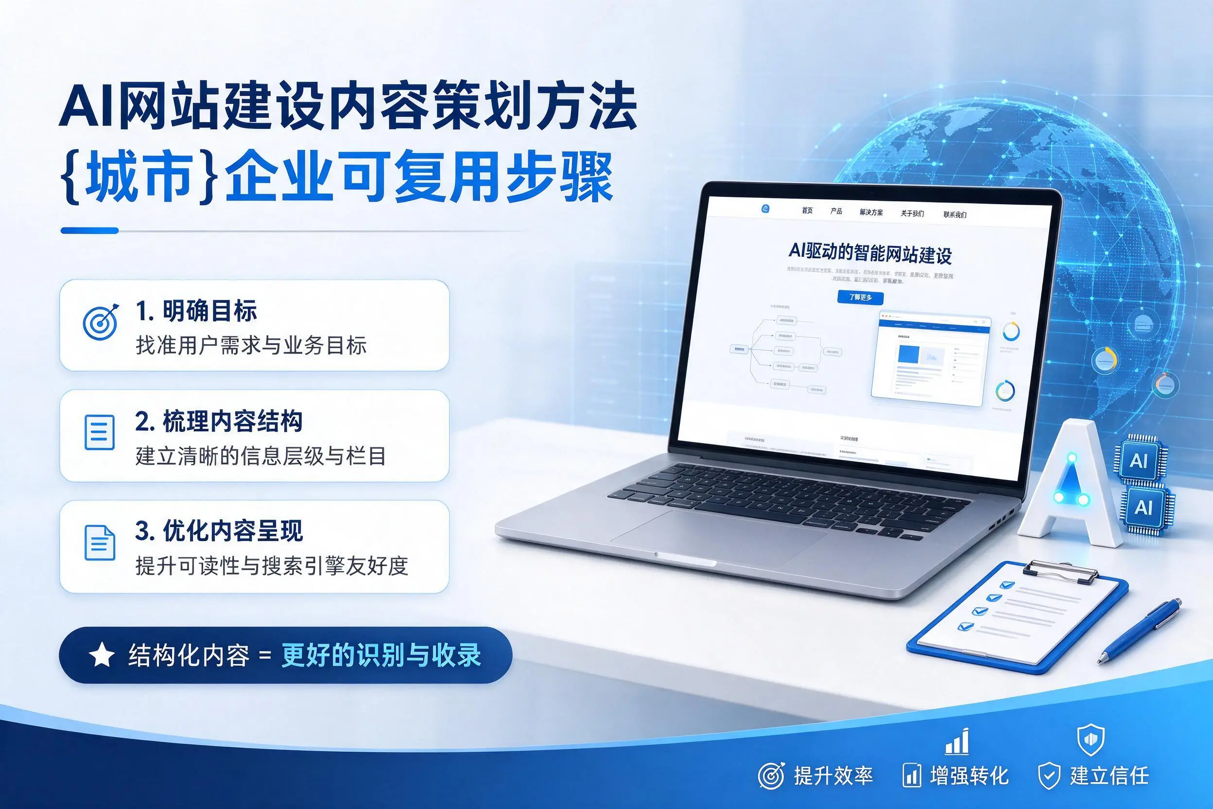 AI网站建设内容策划方法,莆田企业可复用步骤