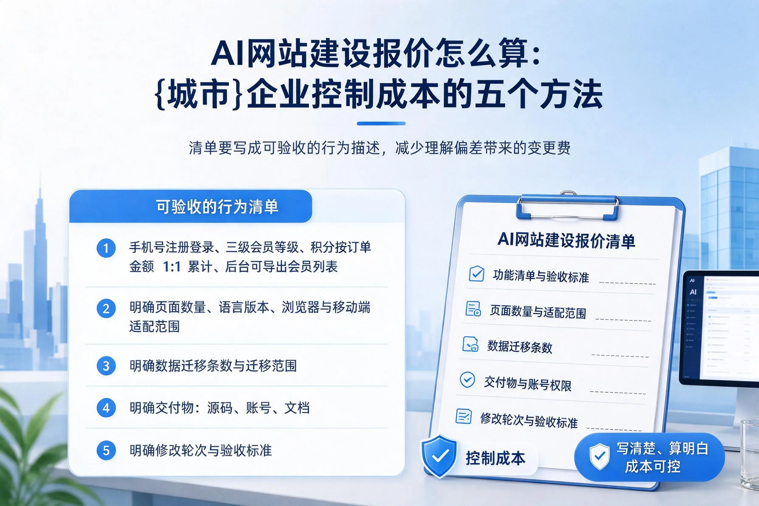AI网站建设报价怎么算：莆田企业控制成本的五个方法